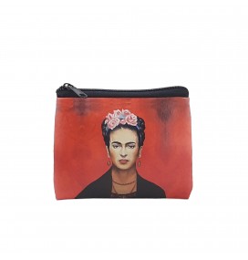 Frida Kahlo Printed Visa & Coins Bag